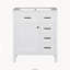 Ensemble de meuble-lavabo autoportant 30 po avec évier, cadre solide et armoire en MDF avec tiroirs multiples, blanc-1258523666