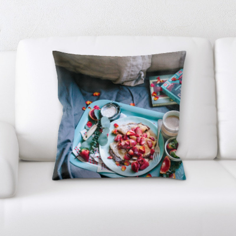 Food Microsuede Throw Pillow