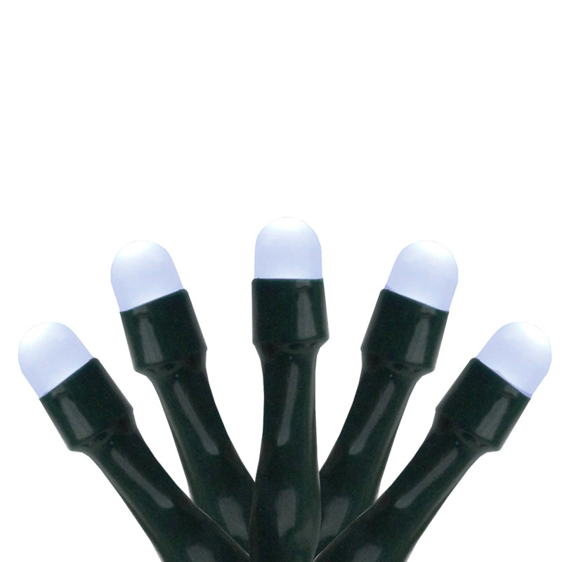 Operated LED Micro Rice Christmas Lights, Green, 20