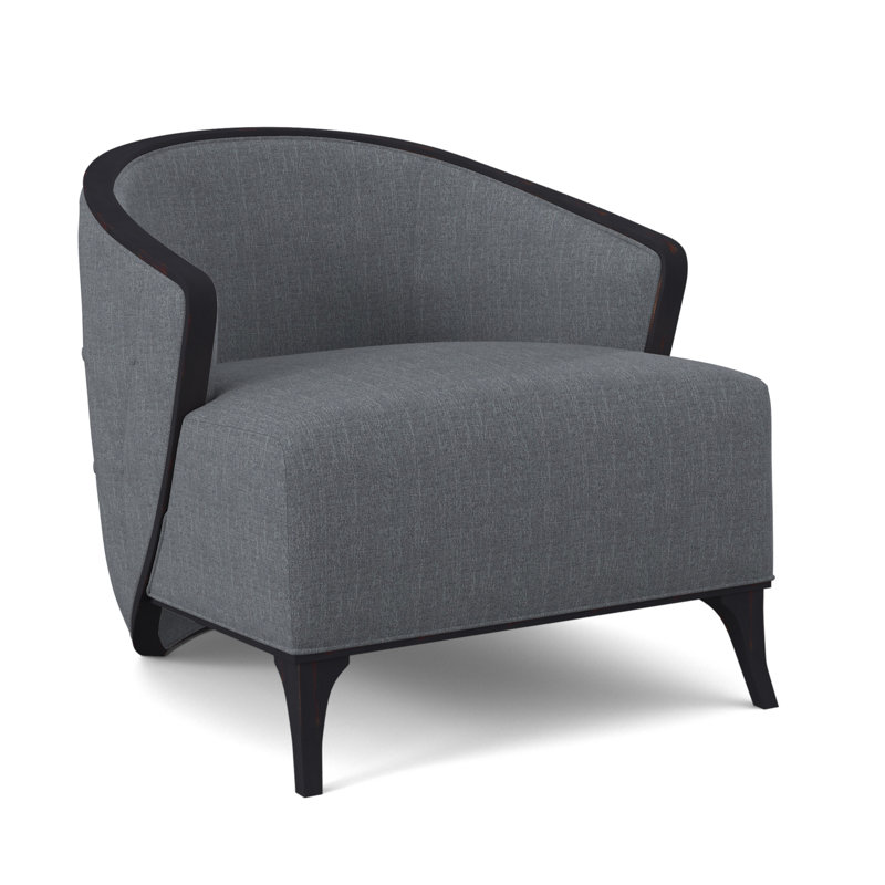 Fauteuil demi-tonneau l 30 po Peregrine, Ébène vintage, Port Elise
