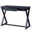 Console en gris anthracite, avec base en forme de X et tiroir de rangement pratique gris anthracite pratique