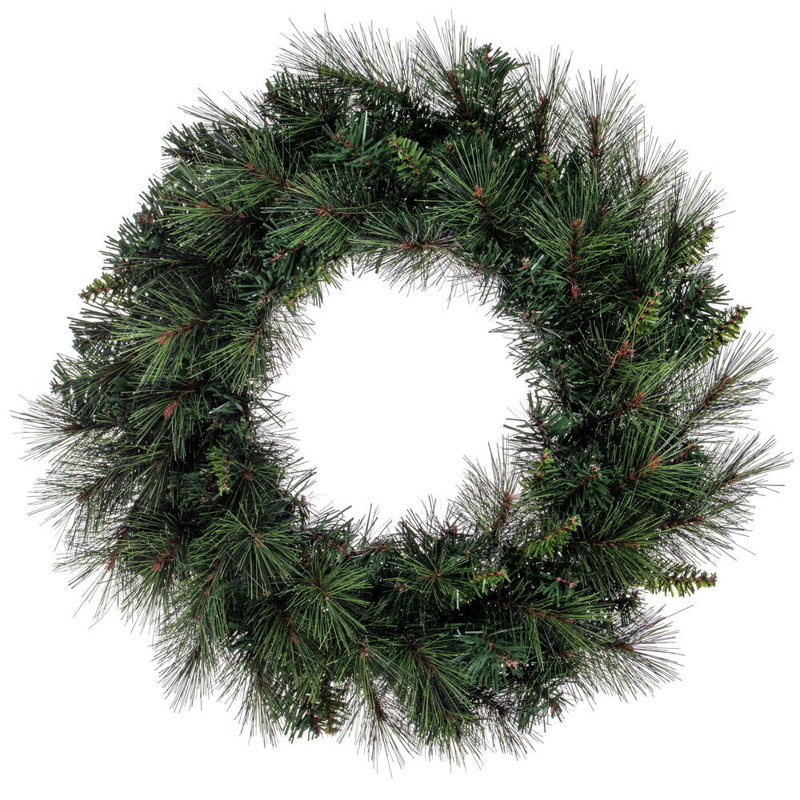 Couronne artificielle en pin Charlon Home® 24 po avec 150 pointes en PE / PVC Charlton Home®.
