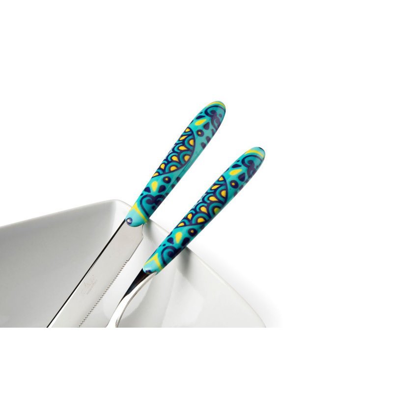 Excelsa set of 24 cutlery Mandala Mediterraneo steel