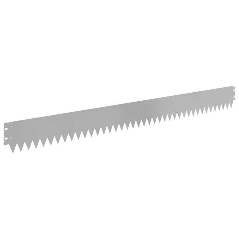 Steel Lawn Edging, Silver, 10cm H x 103cm W