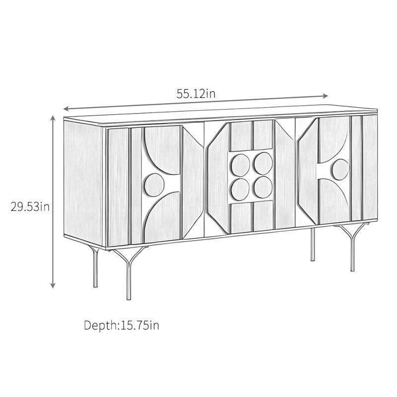 Buffet, H 29,53 po x l 55,12 po x P 15,75 po