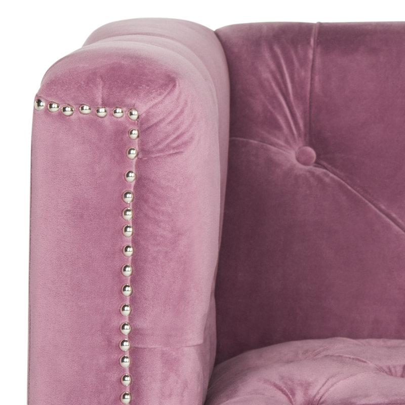 Harutiun Upholstered Armchair, Plum/Clear
