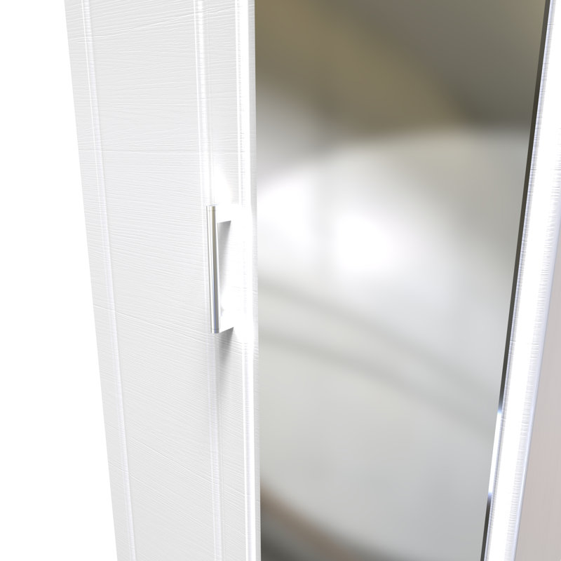 Aalysia 2 Door Mirrored Robe, Kashmir Ash/Modern Oak
