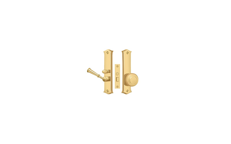Deltana SDL688U3 Storm Door Latch, Classic, Mortise Lock in Polished Brass, PVD Polished Brass