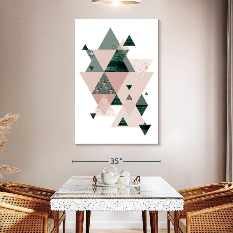 Avery Evergreen Blush Geo II, H 51 po x l 34 po