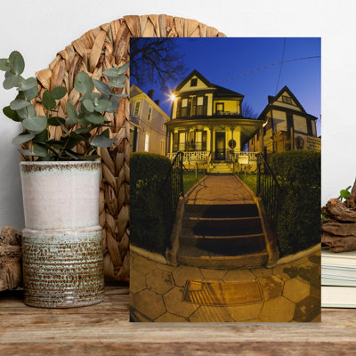 Facade Of A House Birthplace Of Martin Luther King Jr Atlanta Georgia USA by Jerry Driendl Photography - Wrapped Canvas Print