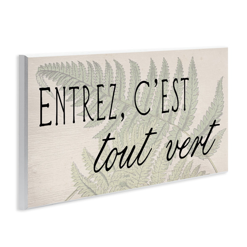 Plaque murale French It's All Green, design par Lil 'Rue