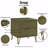 Olive Green Nightstand, Modern Wooden Side End Table with Storage for Bedroom-1895428236