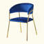 Ensemble de 2 chaises d'appoint modernes et luxueuses pour le salon et la maison, fauteuil avec pieds en métal doré