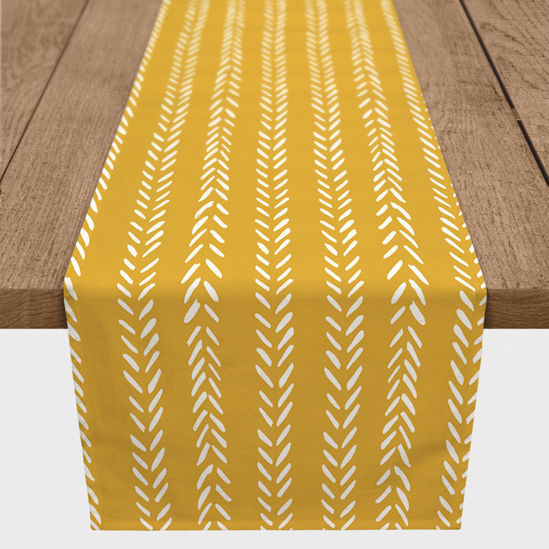 Adlyn Rectangle Polyester Table Runner, 72" x 16", Gray