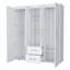 Armoire blanche 2 portes tout-en-un