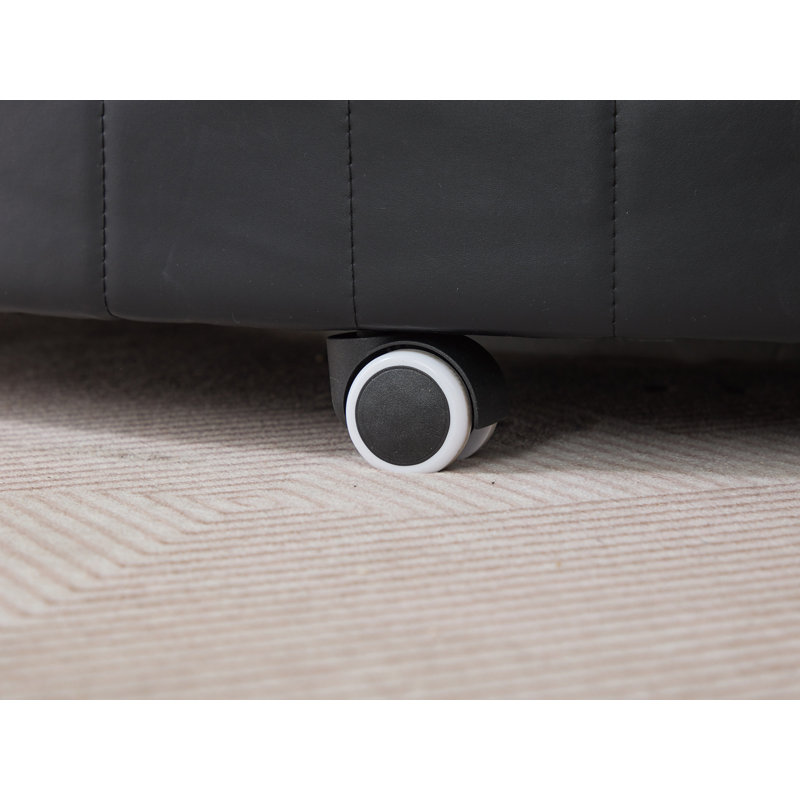 Flâneuse rembourrée, Mélange de polyester gris