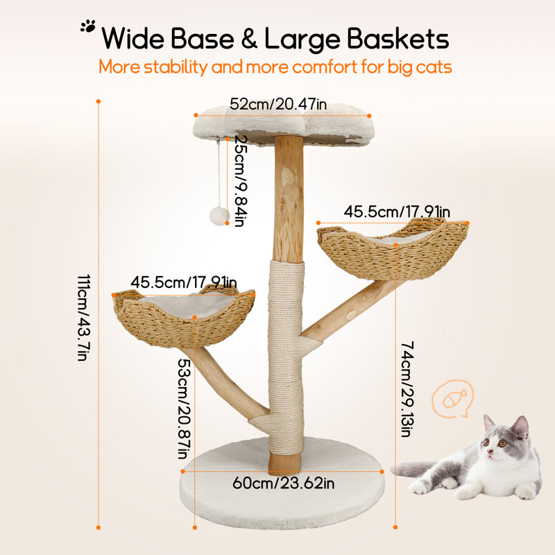 Alodie 111cm H Cat Tree