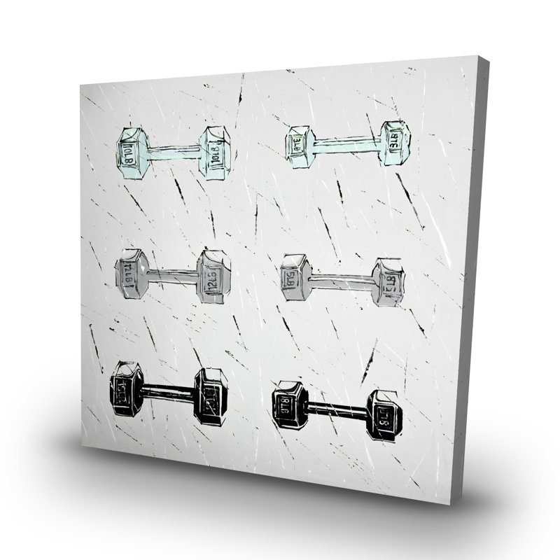 Dumbbells - 32"x32" art on canvas