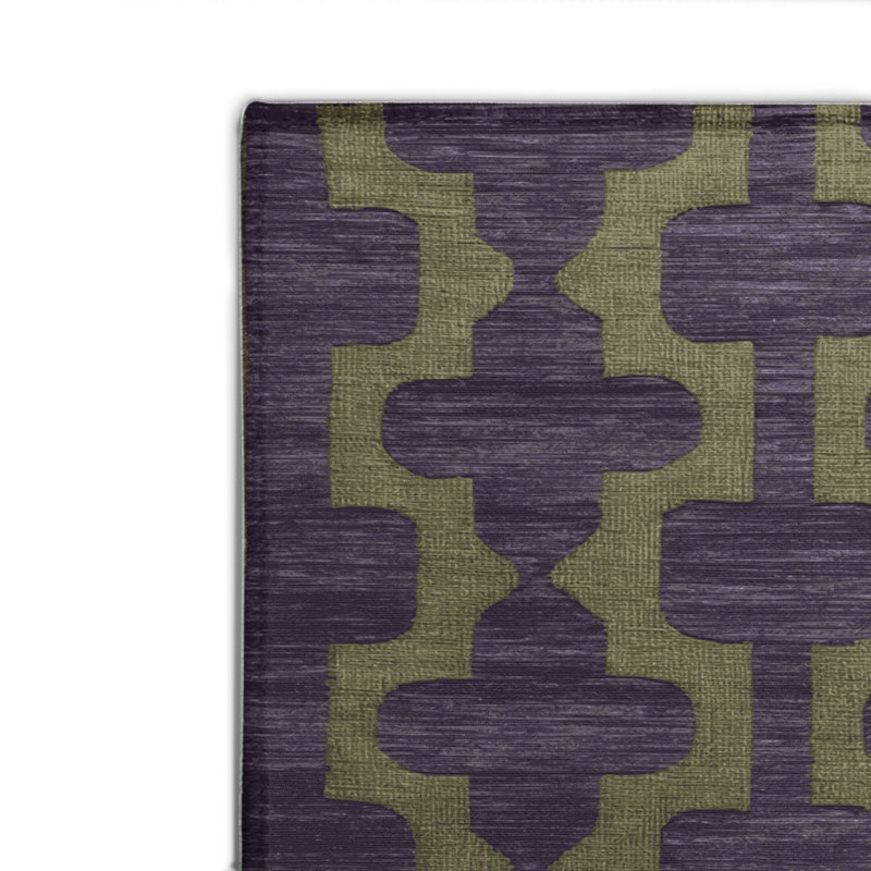 Tapis mauve intérieur et extérieur Trellis, Rectangle 4pi x 6 pi