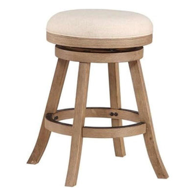  Tabouret de bar pivotant sans dossier en bois de grève
