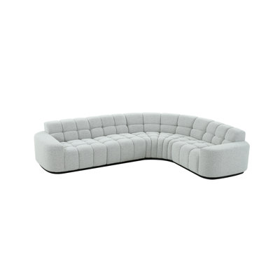 Farny Square Arm Curved Sofa
