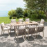 8-person Rectangular Outdoor Wood Dining Set With Cushions