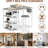 Dining Table Set For 2, 3 Pieces Bar Table Counter Height And Chairs Set, Kitchen Table  With 3 Storage Shelves, 2 Upholstered Chairs With Backrests & Footrests For Apartment, Breakfast, Bar, Kitchen Island-1754083762