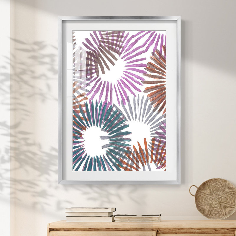 Starburst I -Framed Print, Silver