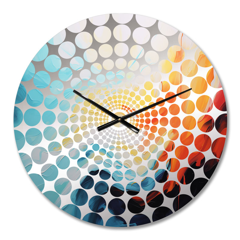 Michaux - Horloge murale peinture abstraite, Petit