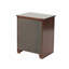 Table de chevet 2 tiroirs en bois de pin, cerisier
