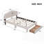 Lit plateforme tapissier grand Teddy avec tiroir spacieux, offrant confort et rangement pour une chambre à coucher confortable