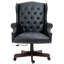 Fauteuil de direction ergonomique en similicuir, siège et dossier rembourrés épais, roulettes à roulement en douceur, noir-482835806-482835795