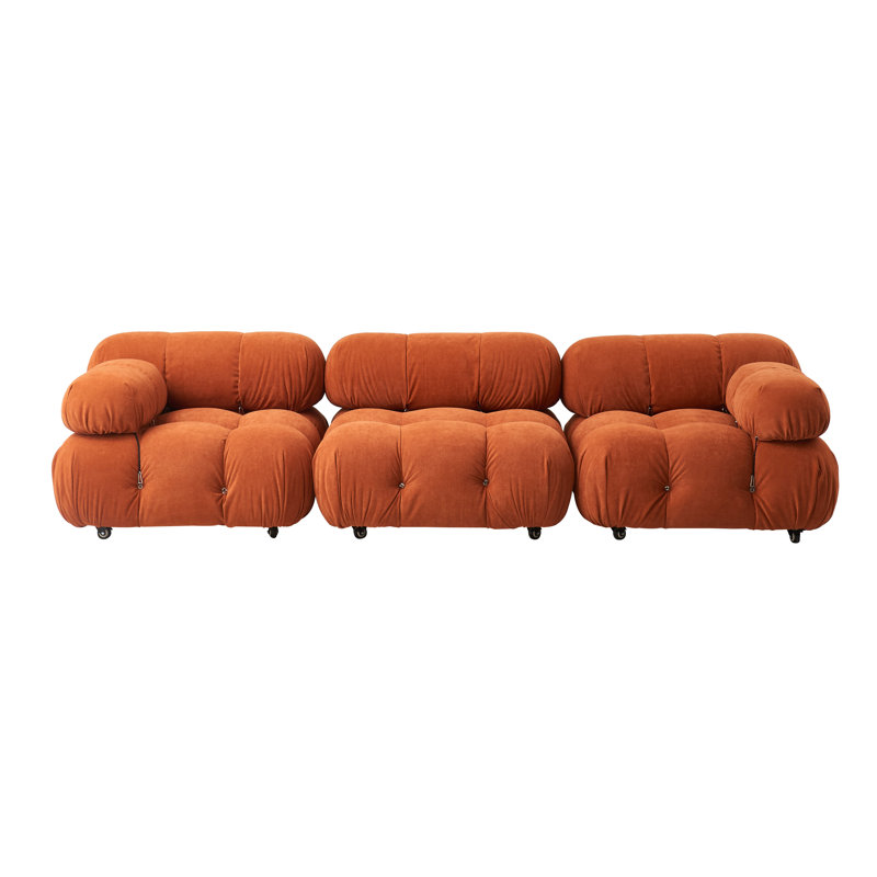 Canapé modulaire Mimosa, Polyester terre cuite