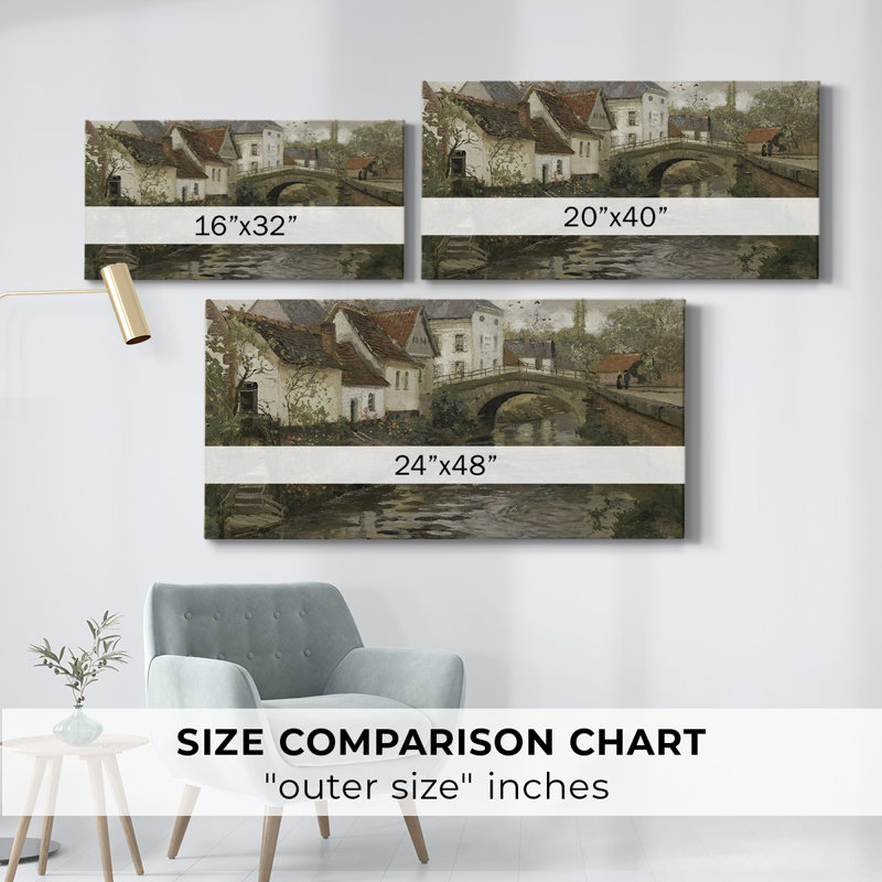 Série paysage - DCC XXXIX - Toile tendue avec châssis - Prêt à accrocher, H 20 po x l 40 po