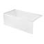 60" x 30" Acrylic 3-Wall Alcove Bathtub, Rectangular Soaking Tub with Drain & Overflow, Anti-Slippery Plain Bottom, White-121119263