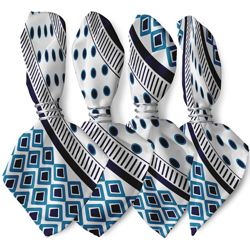 Thuringowa Scrambled Prints Napkins, Blue