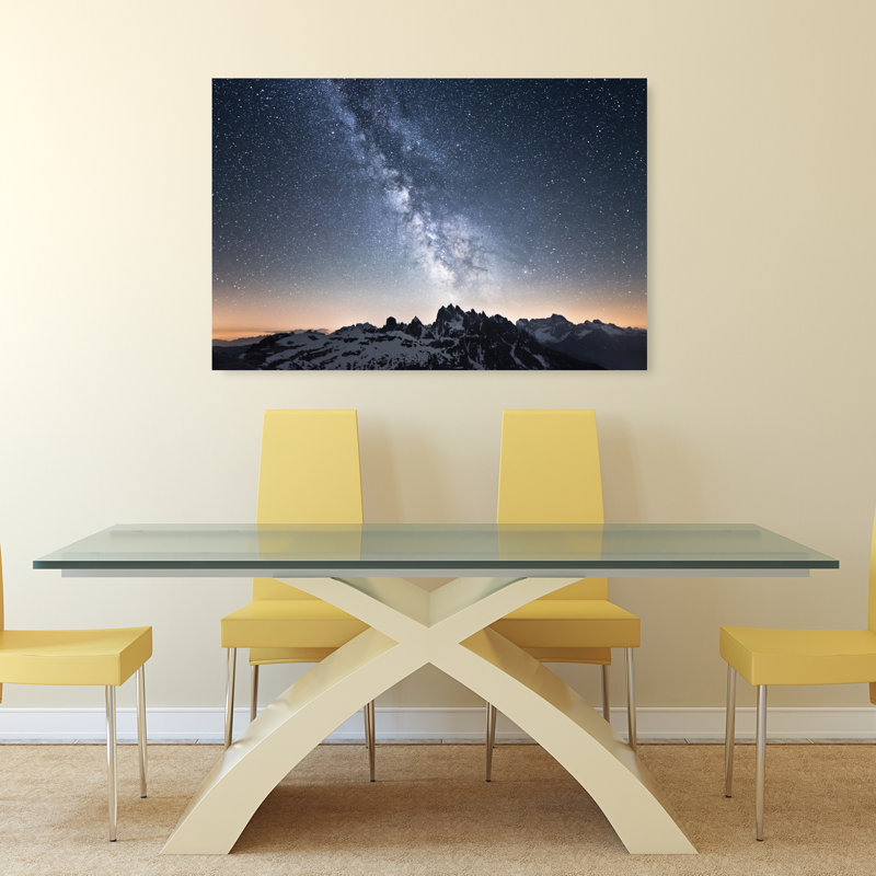 «Milky Way Abstract Contemporary Landscape Nature», reproduction d'art murale, H 32 po x l 48 po