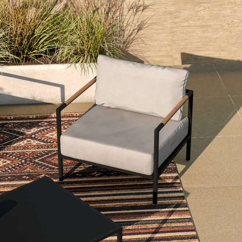 Méridienne d'extérieur en métal, Beige