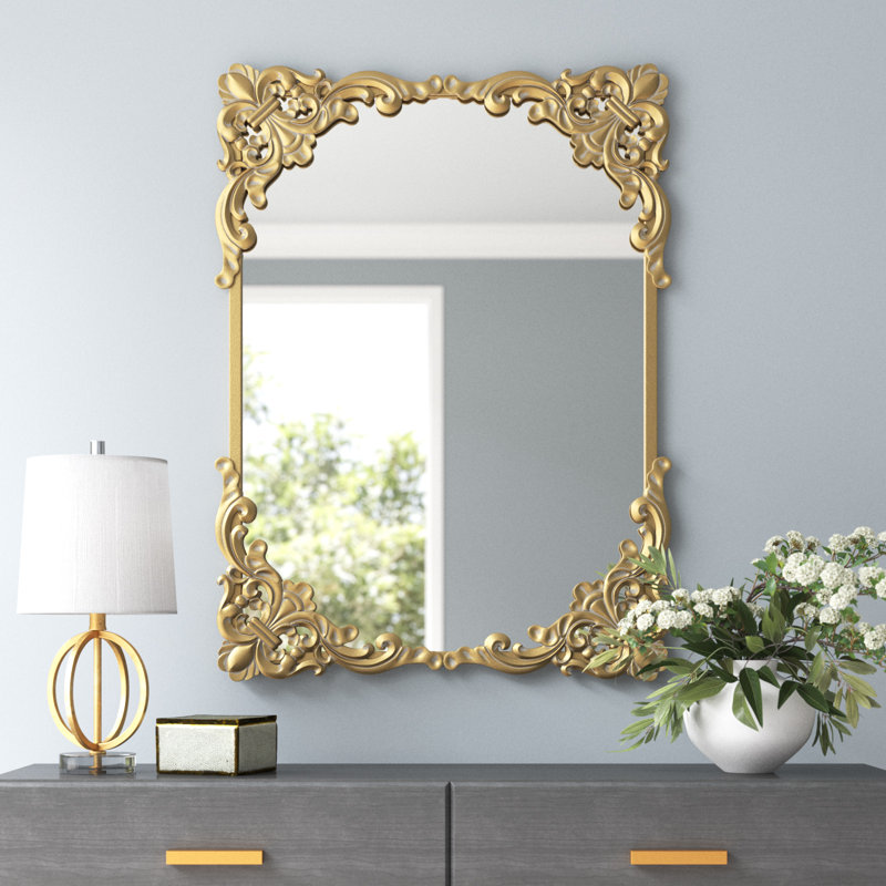 Miroir de plancher audacieux et orné de 28 po x 1 po x 48 po Audranna, Rectangulaire, 40,5 po x 29,5 po