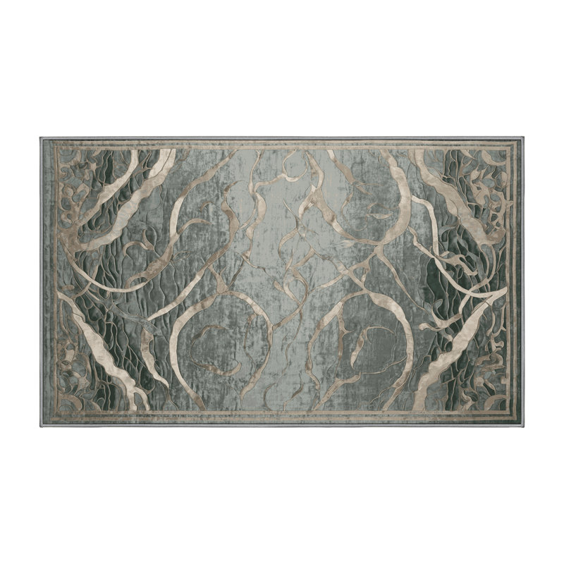 Tapis brun lavable à la machine, Rectangle 6 pi x 9 pi