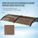 HOMCOM 195cm W x 80cm D Plastic Cover Retractable Door / Window Awning