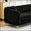 Canapé de luxe en chenille avec pieds en métal doré, pour des espaces de vie modernes et élégants, confort d'assise profond-788335535
