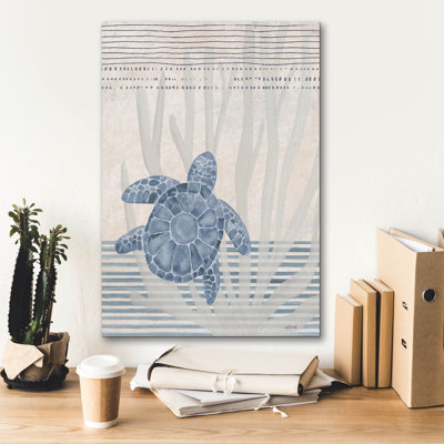  «Subtle Sea Turtle» par Katie Doucette, art mural sur toile, 18 po x 26 po