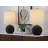 Carole 23" Polyresin Table Lamp Matte Black Polyresin, Modern Brass and Natural Linen Shade