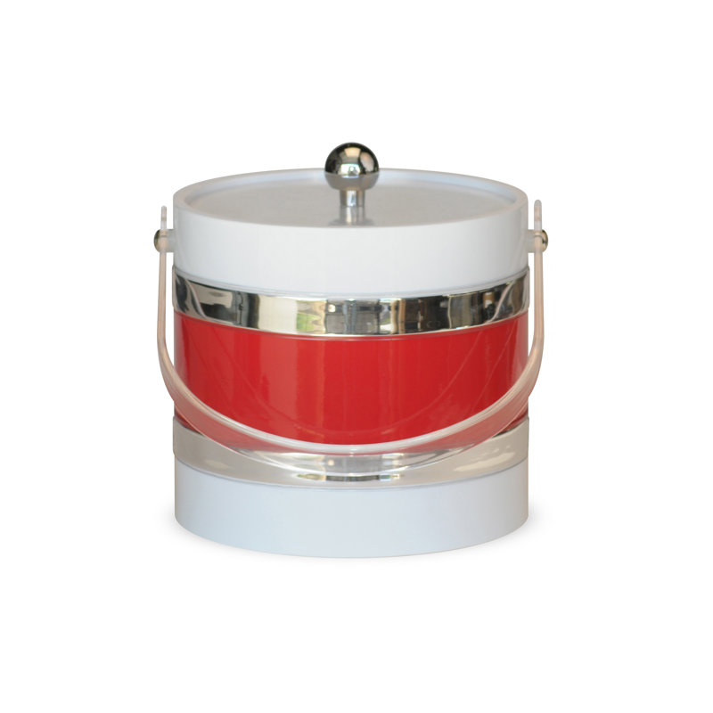 Maria Metal Ice Bucket, Red
