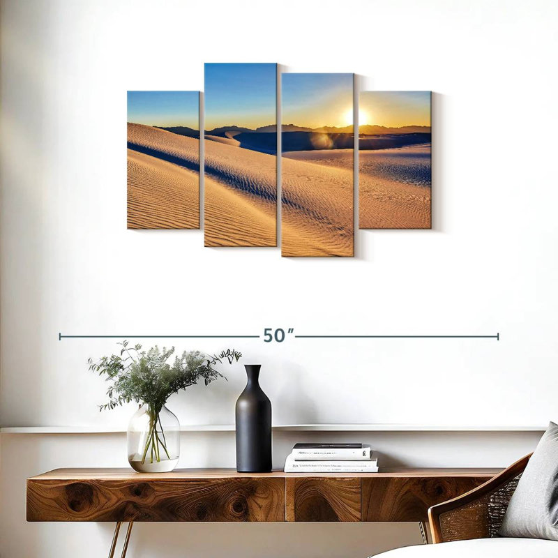 Sable blanc d'Alvord, coucher de soleil, H 22 po x l 36 po