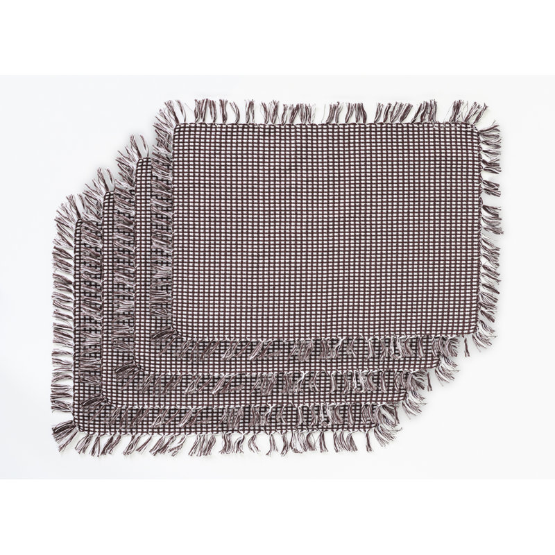 Ensemble de napperons en coton 4 pièces Pocklingt, Chocolat