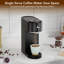 Cowsar Single Serve Coffee Maker for Capsules & Grounds, 5 Brew Sizes (6-14 Oz), Adjustable Height, Compact Design, Fast & Easy Cleaning, Perfect for Home/Office/Travel, Black