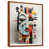 Toile avec cadre flottant brun
