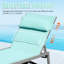 Chaise longue de patio, 3 pièces, bleu lac. Chaises de billard en aluminium avec table d'appoint. Fauteuil inclinable d'extérieur réglable. Cadre. Matériau. 5 positions de réglage. . Espace empilable pour la plage, la cour,